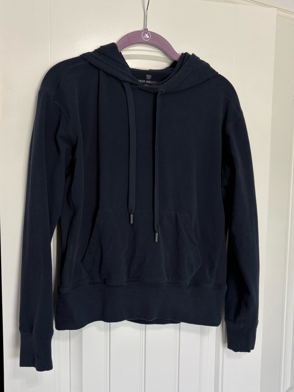 Mack Weldon Women’s Small Pull Over Hoodie Sweatshirt Navy